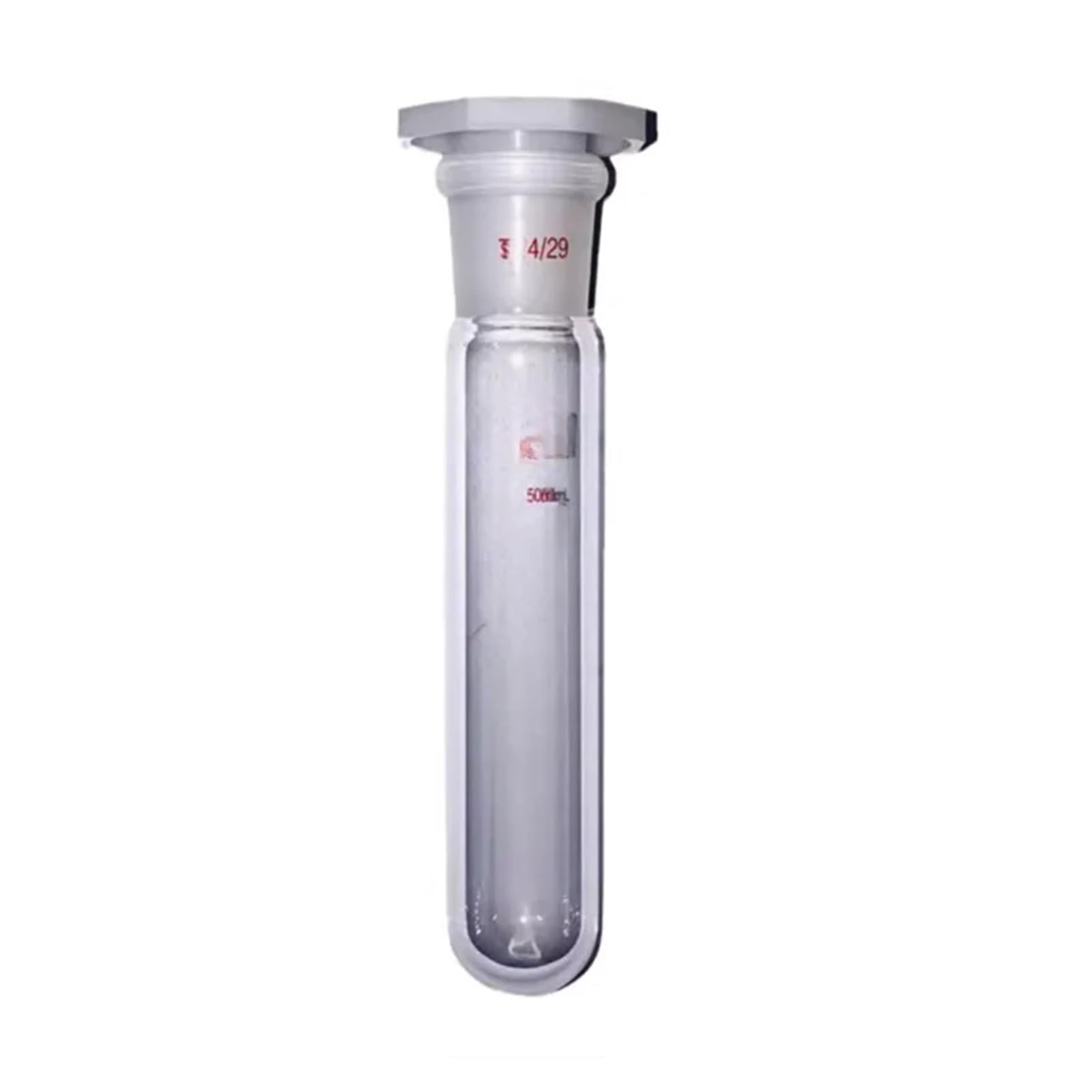 EuZhOuDEQiNg Standard Glass Reaction Test Tube Thick Wall Round Bottom(10ml Mouth 19)