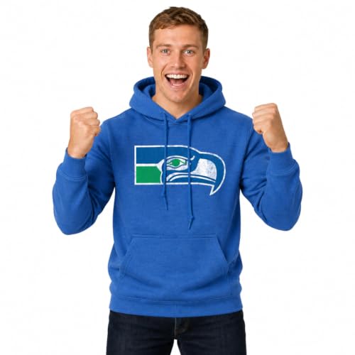 Seattle Seahawks Modern Throwback Fleece Hoodie, NFL Licensed Men Women