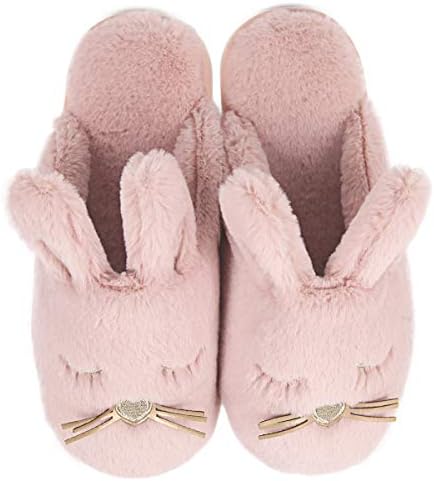 Caramella Bubble Bunny Slippers for Women Fuzzy Cute Animal Memory Foam Indoor House Slippers Easter Thanksgiving Christmas Slippers Gifts