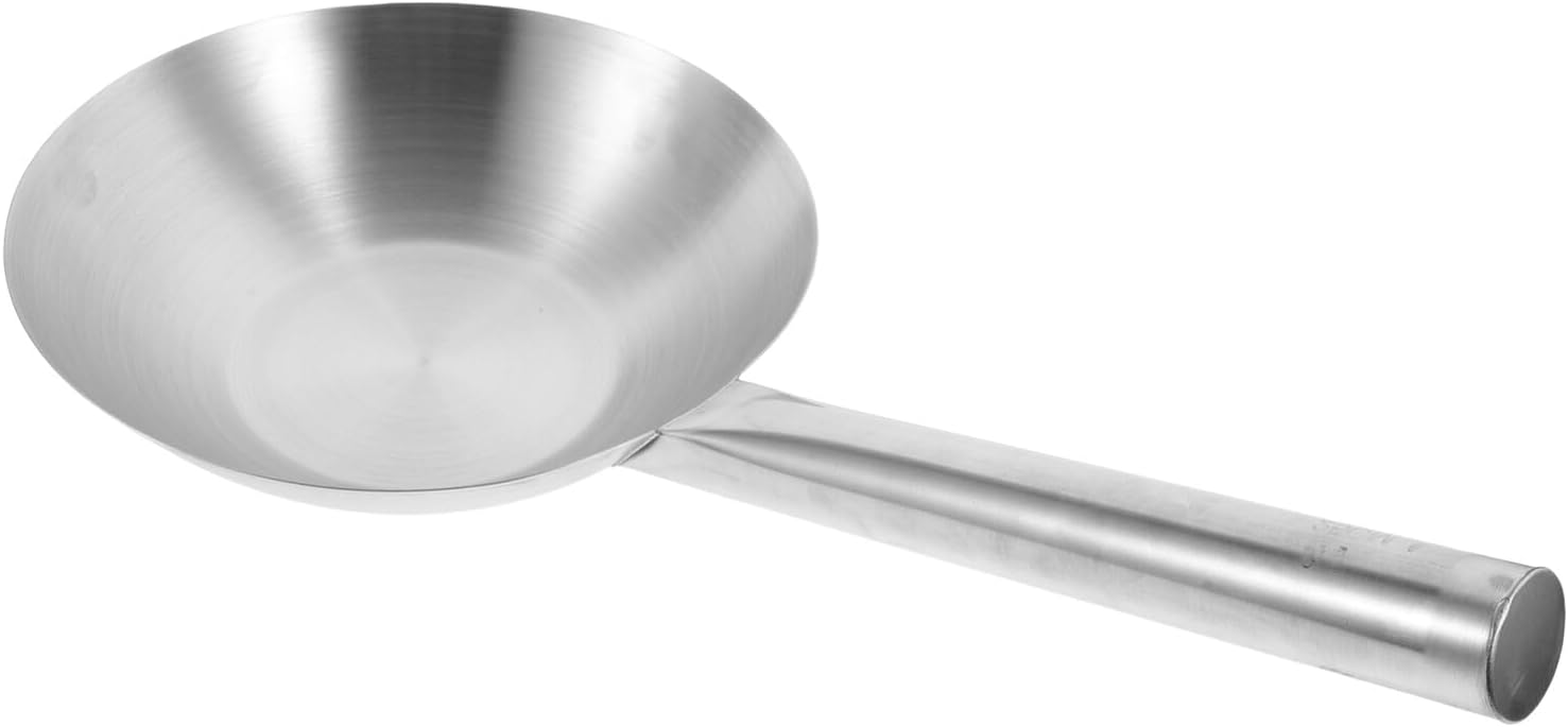 Stainless Steel Long Handle Water Ladle 25cm, Wear-resistant Metal Soup Spoon for Kitchen and Restaurant, Multi-use Bailer Suitable for Serving Soup, Soy Milk, and Water
