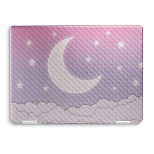 Image of MightySkins Carbon Fiber Skin Compatible with HP Spectre x360 14 inch (2022) Full Wrap Kit - Baby Moon | Protective, Durable Textured Carbon Fiber Finish | Easy to Apply | Made in The USA