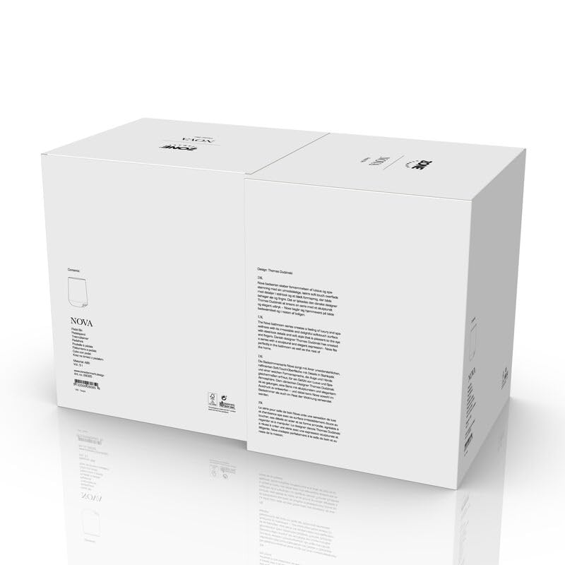 Zone Denmark Nova Bathroom Bin, Cosmetic Bin, Bathroom Waste Bin, Diameter 23 cm, Height 29 cm, Capacity 5 Litres, Taupe