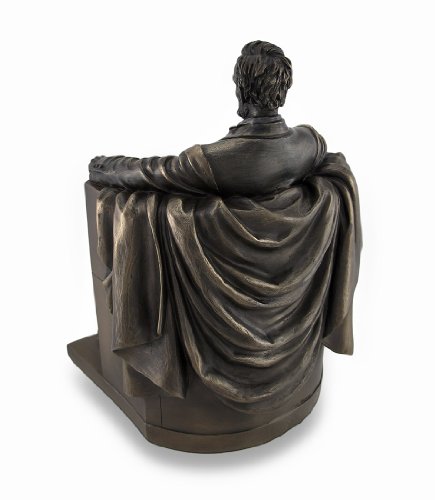 Estatua decorativa de Abraham Lincoln de resina bronceada miniatura 4