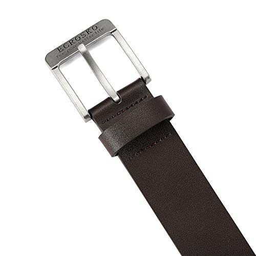 Genuine Leather Dress Belts For Men, Men Belts for Jeans Casual Dress Work Business with Metal Buckle3