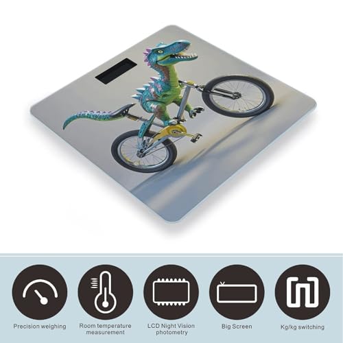Báscula digital para baño FekiLoot con vidrio templado miniatura 3