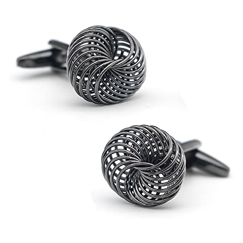 S&W Hochzeits-Manschettenknöpfe für Herrenmanschetten mit Geschenkbox Crystal Emaille Business Cover