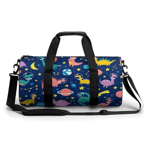 Sac de sport dinosaure spatial 45x23x23cm parfait pour gym et voyage