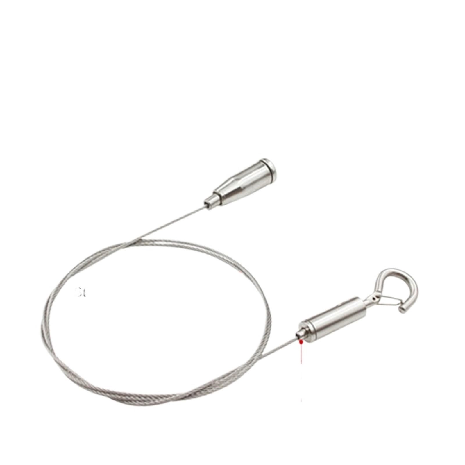 Dqzrtueca A Picture Hanging Wire Curtains, 1.5Mm Djustable Picture Hanging Wire Stainless Steel Locking Retractable Fastening 0.5M-1M(,1M)