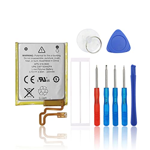 SwarKing Replacement Battery 616-0639/616-0640 Compatible with iPod Nano 7, iPod Nano 7th, A1446 with Tools