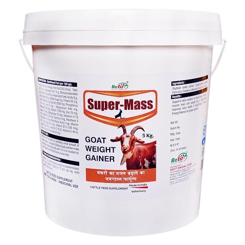 REFIT ANIMAL CARE Goat Supplement for Weight Gain, 5 Kg, Super Mass