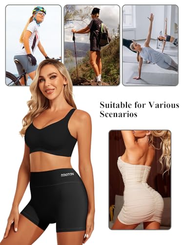 Boy Shorts Underwear for Women High Waisted Panties Cotton Boxer Briefs Full Coverage 4 Pack4