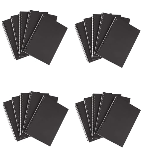 Paquet de journal non ligné A5 noir avec papier blanc épais 100 pages