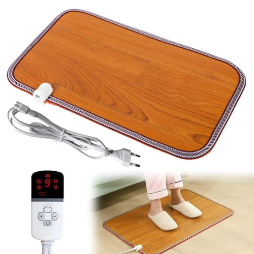 KQWVZ Alfombra Calefactada para Los Pies, 50x30cm Alfombra Termica Pies, Calentador De Pies Electrico, Calentador Pies con Termostato, Alfombra...