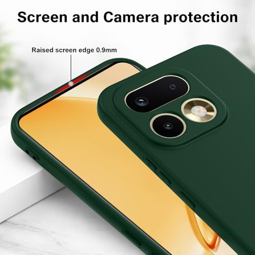 Image of Back Cover Compatible with Realme 16 Pro Plus 5G | Full Camera Protection | Premium Liquid Silicon Case | Flexible Bumper Case for Realme 16 Pro Plus 5G (Military Green)