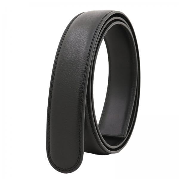 4xBelt Strap No Buckle Dress Belt Ratchet Belt Strap for Dating Shopping Party Black-image-13