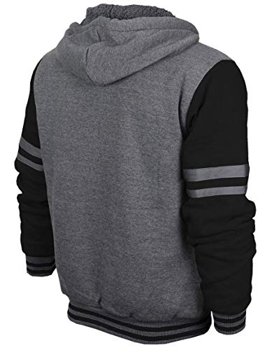 Men's Athletic California Sherpa Fleece Lined Cali Zip Up Hoodie Jacket2