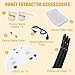 BeeCastle 4/12 Frame Electric Honey Extractor Stainless Steel Honeycomb Drum Spinner Extractor, Beekeeping Extraction Equipment (4 Deep Frames)