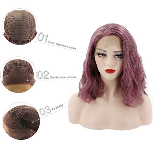 Lurrose 1 unidade peruca até o ombro peruca elástica rede chique peruca encaracolada peruca para mul