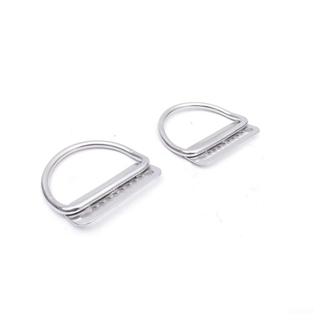 316 Stainless Steel D-Ring for Seatbelt - Ideal for Diving Sidemount (2pcs) - 3