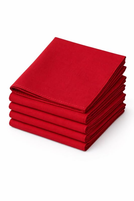 ketkar Pure Cotton Handkerchief Pack of 6 | Soft & Breathable Unisex Hanky | Highly Absorbent Sweat Cloth | Plain Rumal for Men & Women-picture-17