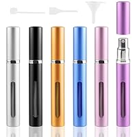 Beihre 6 Pcs Atomizzatore Profumo, 5ml Porta Profumo da Viaggio Ricaricabile, Mini Porta Profumi con Finestra, Prevenzione delle perdite Flaconi di Spruzzino Nebulizzatore per Borse, Voli e Vacanze.