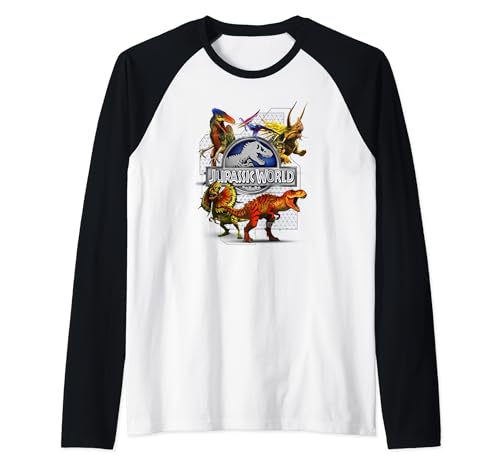 T-shirt Jurassic World style baseball confortable fini les vêtements geek sans forme