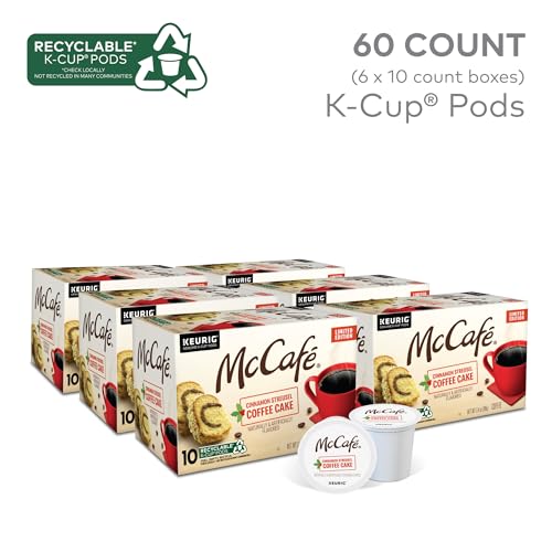 Image of McCafe Cinnamon Streusel Coffee Cake Coffee, Keurig Single Serve K-Cup Pods, 60 Count