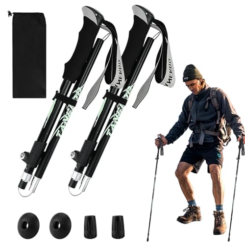 Canne De Marche Pliable Tout-Terrain,Bâtons De Randonnée, Pointe