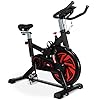 Exercise Bike 13Lbs Flywheel Cycling Exercise Stationary Bikes for users up to 175cm Cardio Indoor Workout Machine Bike Belt Drive Resistance Levels with LCD Digital Monitor & Pulse for Home Gym Lose Weight