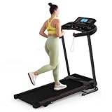 Pemberly Row 3.5HP Green Folding Treadmill w/Incline & APP Control 12 Programs