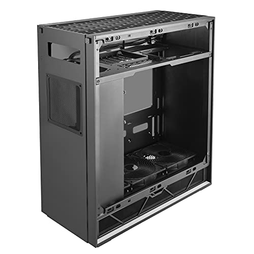Image of Silverstone Technology ALTA F1 Premium ATX Tower case with Aluminum /Tempered Glass Exterior & Embedded ARGB; Black (SST-ALF1B-G)