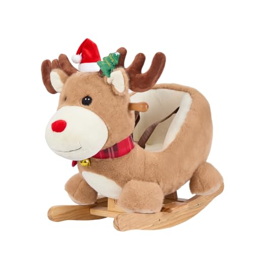FUNLIO cheval à bascule renne Noël enfants 6 mois à 3 ans