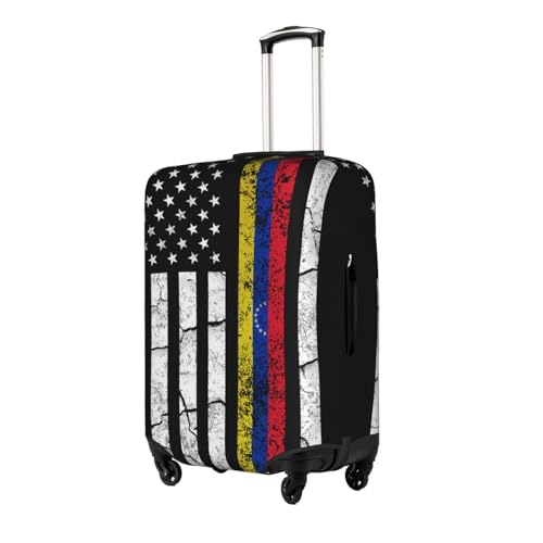 Travel Luggage Cover Vintage Venezuela America Flag Fashion Washable Baggage Suitcase Protector Fit For Luggage Medium2