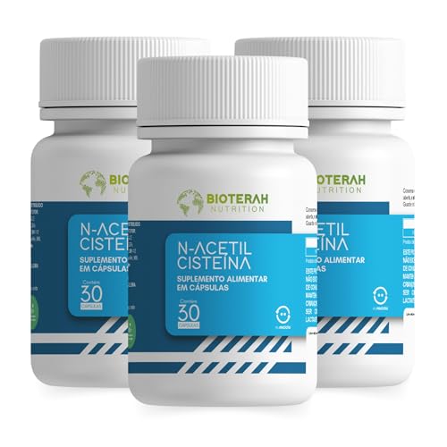 N-Acetil Cisteína 90 Cápsulas BIOTEAH Orginal Suplemento Alimentar Antioxidante Vitaminas