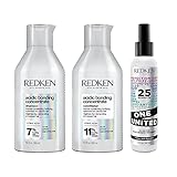 Redken Care Set with Acidic Bonding Concentrate Shampoo and Conditioner for Colour Loss & Moisturising One United Multi-Benefit Treatment
