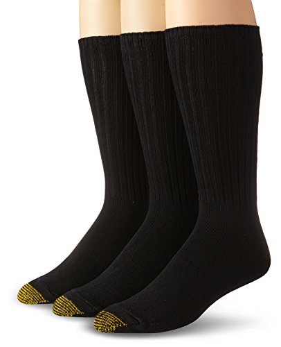 Gold Toe Men's Cotton Fluffies Crew Socks, Multipairs, Black (3-Pairs), Large Gold Toe Men's Cotton Fluffies Crew Socks, Multipairs, Black (3-Pairs), Large