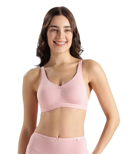 Image of Jockey FE41 Women Wirefree Non Padded Super Combed Cotton Elastane Stretch Full Coverage Everyday Bra with Concealed Shaper Panel