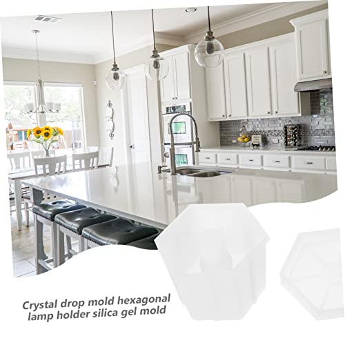 Moule silicone hexagonal pour lampe de nuit époxy diy x2 - 4