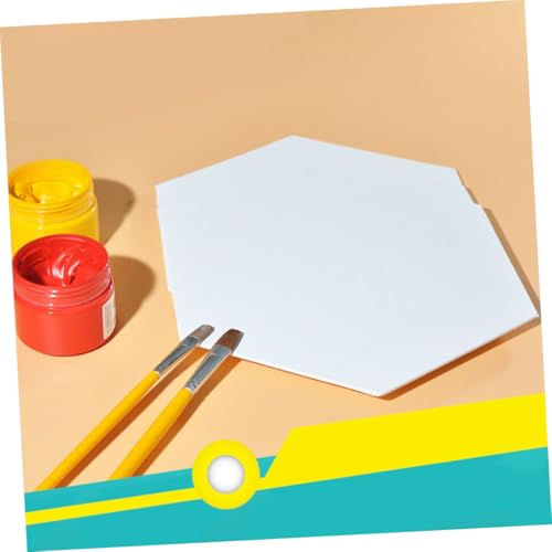 Lienzos hexagonales de algodón Mobestech para pintura al óleo en pack de 3 tablas 3
