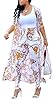 Women's 2 Piece Outfits Stripes Floral Print Open ... #1