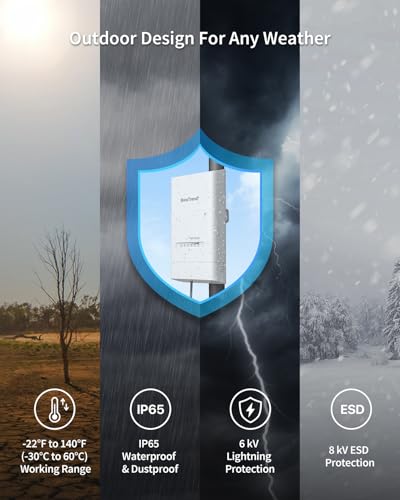 Image of BrosTrend 5KM Wireless Bridge Point to Point Outdoor with 2X Gigabit Ports