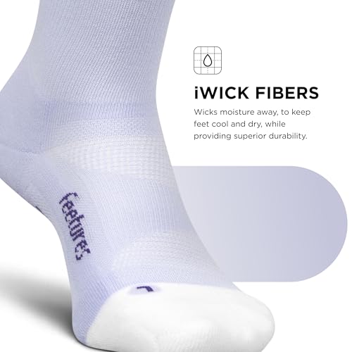 Image of Feetures Elite Light Cushion Mini Crew Sock - Sport Sock with Targeted Compression