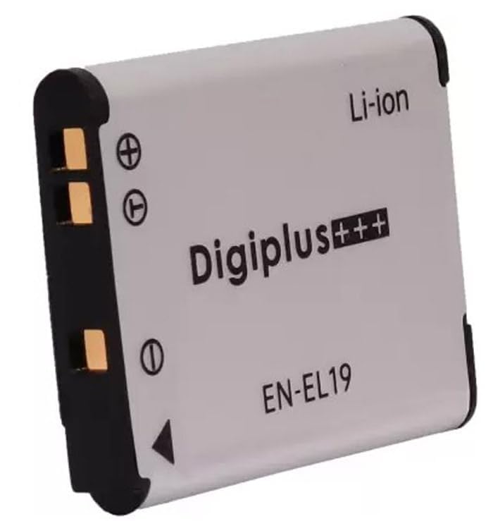 Image of DIGIPLUS EN-EL-19 Rechargeable Litium-Ion Camera Battery Pack (1800 mah) for MH-66 Camera Charger Compatible with Nikon Cameras