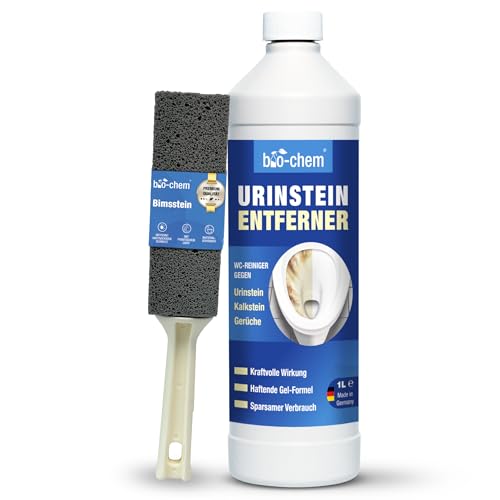 bio-chem Urinsteinentferner EXTRA STARK - 1000 ML inkl Bimsstein - Extrem kraftvoller &...