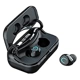 T7anpmmazz Bluetooth Headphones True Wireless Earbuds with Charging Case IPX7 Waterproof TWS Stereo Sound Earphones Built-in Mic in-Ear Hets Deep Bass for Sport Running