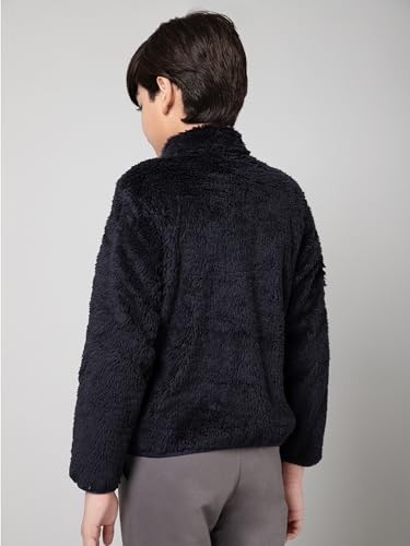 Image of Alan Jones Clothing Boy's Polyester Fluffy Yarn Fleece Full-Zip Standard Length Jacket