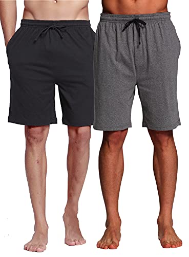 CYZ Men's Sleep Shorts - 100% Cotton Knit Sleep Pajama & Lounge Wear