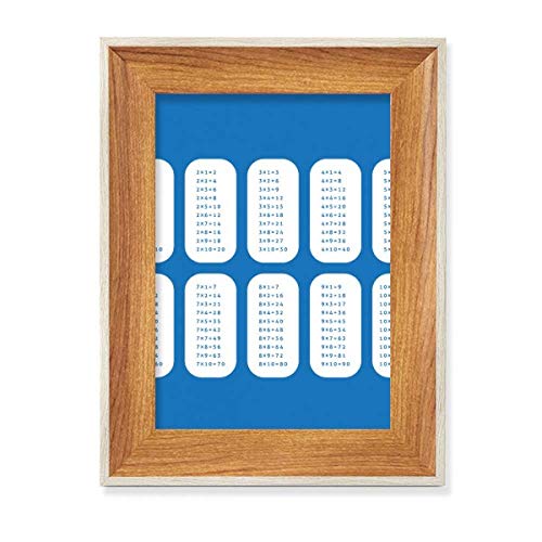 Cadre de photo en bois de bureau avec table de multiplication intégrée - 2