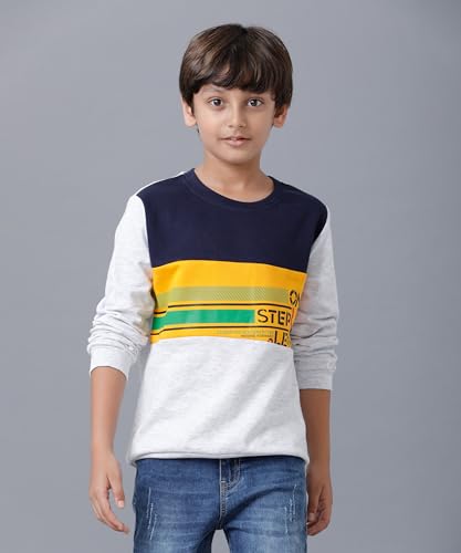 Image of KYDA KIDS 100% Cotton Unisex Boys and Girls Hoodies | Hooded Neck Chest Printed Full Sleeve Sweatshirts for Unisex