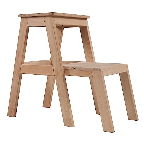 Step Karya İki Basamaklı Masif Tabure Merdiven (Yükseklik 55 CM)